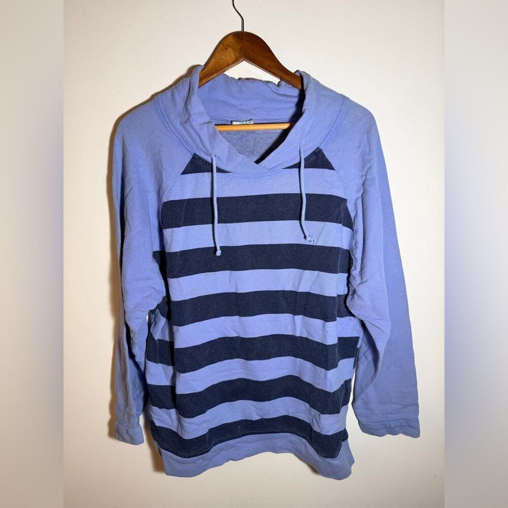 Vintage Blue Striped Sweatshirt